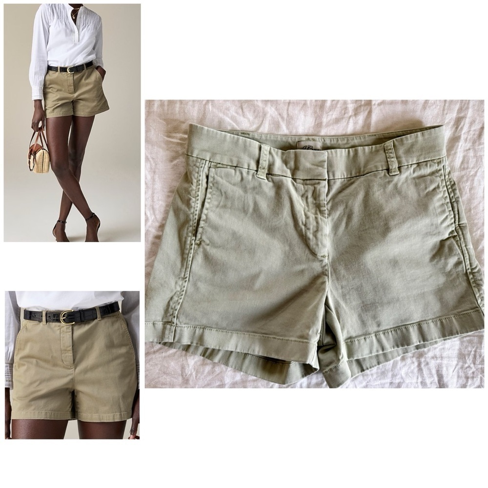 J. Crew Classic Chino Shorts - light green color - size 2